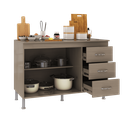 Ver imagem 4 de Balcão Modulado para Cozinha com Tampo Fidelitá Paris 120cm 2 Portas 3 Gavetas
