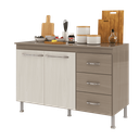 Ver imagem 2 de Balcão Modulado para Cozinha com Tampo Fidelitá Paris 120cm 2 Portas 3 Gavetas