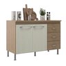 Balcão Modulado para Cozinha com Tampo Fidelitá Paris 120cm 2 Portas 3 Gavetas - 3