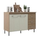 Ver imagem 3 de Balcão Modulado para Cozinha com Tampo Fidelitá Paris 120cm 2 Portas 3 Gavetas