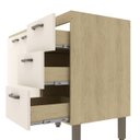 Ver imagem 3 de Balcao para Pia 120cm Firenze Moveis Sul Carvalho Off White