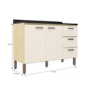 Ver imagem 4 de Balcao para Pia 120cm Firenze Moveis Sul Carvalho Off White