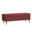 Ver imagem 3 de Recamier Bau Londres 1,40m Suede Bordo - Clique Decor