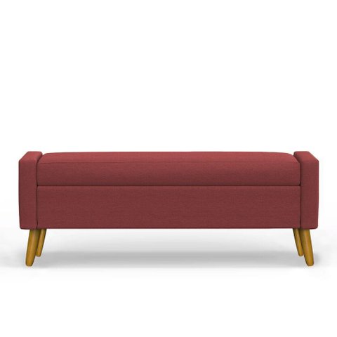 Recamier Bau Londres 1,40m Suede Bordo - Clique Decor