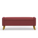 Ver imagem 1 de Recamier Bau Londres 1,40m Suede Bordo - Clique Decor