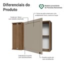 Ver imagem 3 de Armário Aéreo de Canto 1 Porta Rustic/crema Vik Madesa