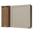 Ver imagem 1 de Armário Aéreo de Canto 1 Porta Rustic/crema Vik Madesa