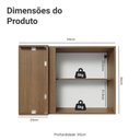 Ver imagem 2 de Armário Aéreo de Canto 1 Porta Rustic/crema Vik Madesa