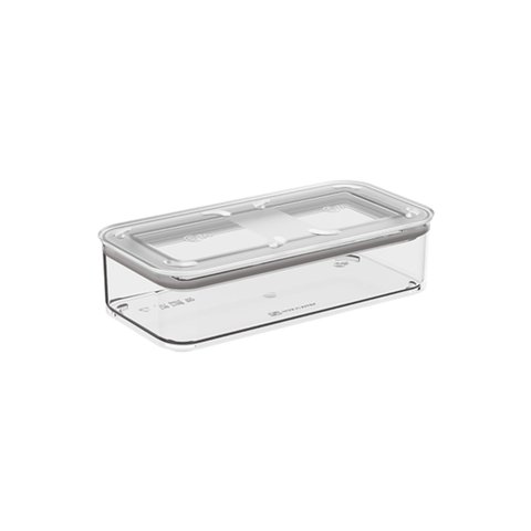 Pote Hermético Modo Retangular Capacidade 530ml Cor Cristal Coza