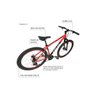 BICICLETA CALOI SUPRA ARO 29 VERMELHA TAMANHO 17 LANÇAMENTO - 7