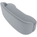 Ver imagem 6 de Sofá 3 Lugares Curvo Sala de Estar Living Lótus D02 Veludo Cinza 180 cm C-317 - Lyam Decor