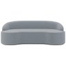 Sofá 3 Lugares Curvo Sala de Estar Living Lótus D02 Veludo Cinza 180 cm C-317 - Lyam Decor - 3