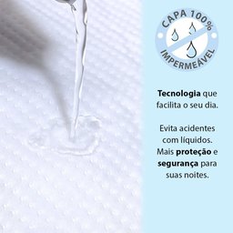 Capa Protetora de Colchão Solteiro Impermeável 100 Silencioso de Malha Premium 78X188X36cm BF Colchõ - 3