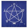 Toalha Pentagrama Para Altar, Taro E Jogos 70x70 Cm Azul - 1