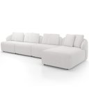 Ver imagem 6 de Sofá 5 Lugares com Chaise Direito Sala Living 328cm Arlo F04 Bouclê Branco - Lyam Decor