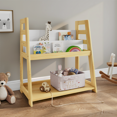 Estante Livros e Brinquedos Infantil Madeira Freijó/branco
