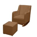 Ver imagem 5 de Cadeira Poltrona de Amamentação e Balanço Aquila C/ Puff Boucle Ocre Plus - Anjo de Casa