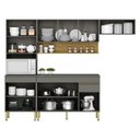 Ver imagem 2 de Cozinha Modulada Line Composição 4 Gris Freijó - Kits Paraná