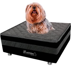 Cama Box Pet Com Lençol Impermeável Branco Para Cachorros e Gatos 60x60x24cm - Caminha Pet - BF Colc