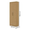 Ver imagem 3 de Armario Multiuso 2 Portas 183x60 Cm 2000191 Atacama Armoveis