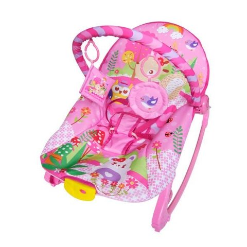 Cadeira de Balanço Musical e Vibratória Color Baby 18kg Rosa New Rocker