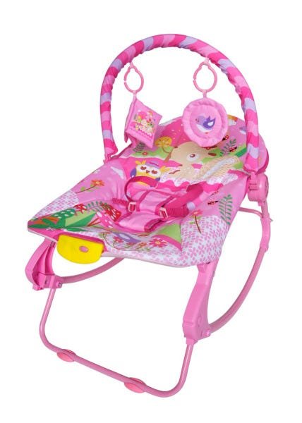 Cadeira De Balanço Musical E Vibratória Color Baby 18kg Rosa New Rocker - 2