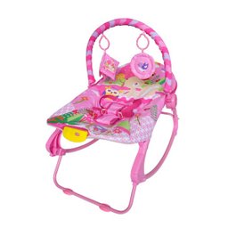 Cadeira De Balanço Musical E Vibratória Color Baby 18kg Rosa New Rocker - 2