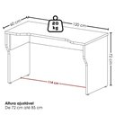 Ver imagem 3 de Mesa Gamer com Regulagem de Altura 120x60 cm Preto Artany