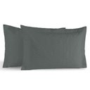 Ver imagem 1 de Kit Portas Travesseiros Silver Percal 180 Fios 50cm X 70cm 2 Peças - Grafite