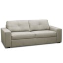 Ver imagem 1 de Sofá 3 Lugares para Sala de Estar Living 235cm Vienne L06 Couro Cinza Claro - Lyam Decor