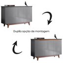 Ver imagem 6 de Buffet Aparador Flow 3 Portas Cinza – EJ Móveis