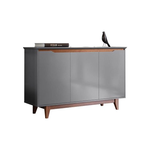Buffet Aparador Flow 3 Portas Cinza – EJ Móveis