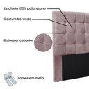 Ver imagem 3 de Cabeceira Solteiro 0,90m Verona Veludo - Pallazio - Lilás