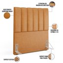 Ver imagem 4 de Cabeceira Cama Box Solteiro 100 cm Dália W01 Couríssimo Whisky - Lyam Decor