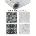 Ver imagem 3 de Papel Parede Adesivo Sala Quarto Rolo 45x10m Cinza Geométrico