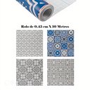 Ver imagem 2 de Papel Parede Adesivo Sala Quarto Rolo 45x10m Cinza Geométrico