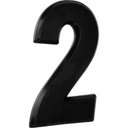 Ver imagem 1 de Número 2 Residencial Preto 14cm De Altura