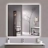 Espelho Decorativo 90x90 Quadrado para Banheiro com Led Branco Acompanha Fonte Bivolt - 1