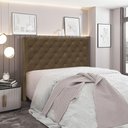 Ver imagem 2 de Cabeceira Cama Box Casal Queen Dora 160cm Estofada Suede Caramelo Loja Sheep