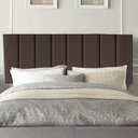Ver imagem 1 de Painel Estofada Líbia 140CM Casal Courino Marrom - D A DECOR