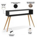 Ver imagem 5 de Kit Aparador com Mesa de Centro Mônaco Pés Palito L03 Preto - Lyam Decor Mônaco & Cannes