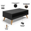 Ver imagem 6 de Kit Aparador com Mesa de Centro Mônaco Pés Palito L03 Preto - Lyam Decor Mônaco & Cannes