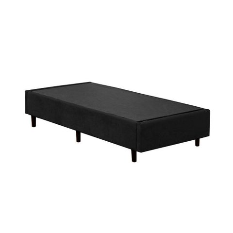 Cama Box Solteiro 78 Preto Suede - Santo Box
