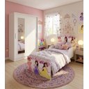 Ver imagem 2 de Quarto Completo Guarda Roupa e Mini Cama Princesa Infantil Menina Criança