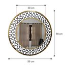 Ver imagem 5 de Espelho decorativo de parede redondo com moldura Premium Atenas preto