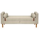 Ver imagem 3 de Recamier Sapateira Baú Pietro Casal 140cm Bouclê - Sofa Store:bouclê Bege
