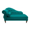 Ver imagem 2 de Recamier Sofá Direito Larissa 160cm Sala Suede Azul Turquesa - Incasa Decor