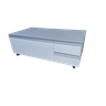 Balcão Gabinete Pia Banheiro Multiuso Com Rodízios 110cm:CINZA - 3