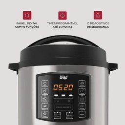 Panela Elétrica de Pressão Wap Preto e Inox 6l 220v Wppe1 - 3