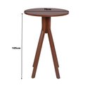 Ver imagem 4 de Mesa Bistrô Olímpia em Madeira Maciça Alta 70x70x105 Castanho